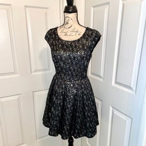 AX Armani Exchange gorgeous black leopard print dress with POCKETS